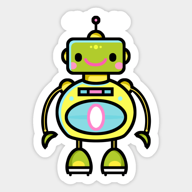 Robot Sticker by AdrianaStore